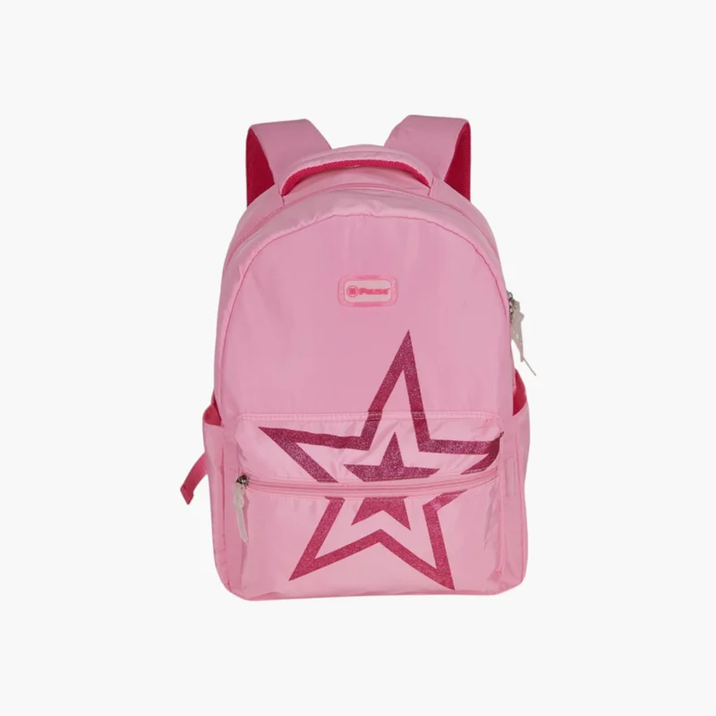 بوز Printed Backpack with Adjustable Straps and Zip Closure - 6x12x21 cms